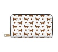 VOSERY Portafoglio da donna, Portafoglio in pelle Bifold Multi Card, Labrador Retriever Dog Chocolate Portafogli da donna, Borsa lunga