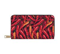 VOSERY Portafoglio da donna, Portafoglio in pelle Bifold Multi Card, Peperoncino gocce d'acqua Portafogli da donna, Borsa lunga