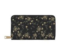 VOSERY Portafoglio da donna, Portafoglio in pelle Bifold Multi Card, Tropico floreale fiore Portafogli da donna, Borsa lunga