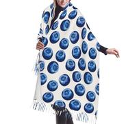VOSERY Sciarpa da donna pashmina scialli avvolgenti - Graziosa sciarpa alla moda color zaffiro mirtillo per autunno inverno grande sciarpa coperta sciarpa