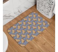 VOSERY Tappetino da bagno, 61 x 40 cm, antiscivolo, lavabile, con capibara ed erba, morbido e assorbente, per bagno, vasca da bagno e doccia