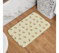 VOSERY Tappetino da bagno antiscivolo, lavabile, motivo capibara a quadri, morbido e assorbente, per bagno, vasca da bagno e doccia