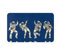 VOSERY Tappeto da bagno con motivo astronauta che balla 76 x 50 cm, morbido tappeto assorbente, antiscivolo, lavabile in lavatrice, tappetino da bagno per doccia