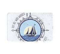 VOSERY Tappeto da bagno con scritta in inglese "Not All Who Wander are Lost2", 76 x 50 cm, morbido, assorbente, antiscivolo, lavabile in lavatrice, tappetino da bagno per doccia