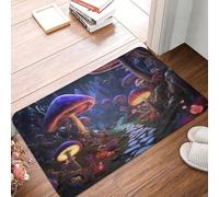 VOSERY Zerbino per interni ed esterni, con funghi luminosi, facile da pulire, 40,6 x 61 cm, per tutte le stagioni, per ingresso esterno, patio