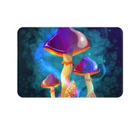 VOSERY Zerbino per interni ed esterni, motivo funghi magici, facile da pulire, 40,6 x 61 cm, adatto per tutte le stagioni, per esterni, ingresso e patio