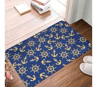 VOSERY Zerbino per porta d'ingresso, per interni ed esterni, con ancoraggi e nautici, facile da pulire, 40,6 x 61 cm, per tutte le stagioni, per ingresso esterno e patio