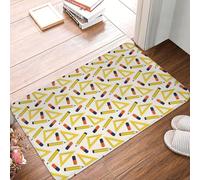 VOSERY Zerbino per porta d'ingresso, per interni ed esterni, con divertente righello, stampa a matita, facile da pulire, 40,6 x 61 cm, zerbino per tutte le stagioni, per esterni, ingresso e patio