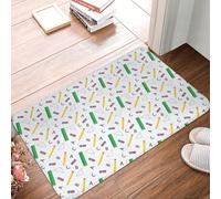 VOSERY Zerbino per porta d'ingresso, per interni ed esterni, con righello a matita, facile da pulire, 40,6 x 61 cm, per tutte le stagioni, per esterni, ingresso e patio