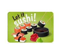 VOSERY Zerbino per porta d'ingresso per interni ed esterni, con scritta "Let it Sushi", facile da pulire, 40,6 x 61 cm, per tutte le stagioni