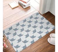 VOSERY Zerbino per porta d'ingresso, per interni ed esterni, motivo bolle di razza, colore grigio, facile da pulire, 40,6 x 61 cm, per tutte le stagioni, per ingresso e patio