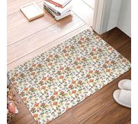 VOSERY Zerbino per porta d'ingresso per interni ed esterni, motivo funghi K, facile da pulire, 40,6 x 61 cm, zerbino per tutte le stagioni, per ingresso esterno e patio