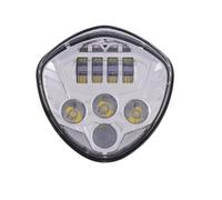 Voseto Anteriore Faro Faro Anteriore A LED Per VICTORY Per Cross Per Country E Road Per Cruiser - Cromato/Nero HALO ANGEL EYE Faro Motociclo(No halo A)