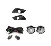 Voseto Luci Antinebbia LED Faro Lampada Nebbia Griglia Copertura Lunetta Cromata Cablaggio Kit Interruttore Luci Per Ford Per Focus 2 MK2 2009 2010 2011 Antinebbia(1 set halogen)