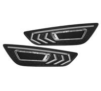 Voseto Luci Antinebbia Per Ford Per Focus 2015-2018 Per DRL Fendinebbia A LED Finiture Cromate Luci Marcia Diurna Indicatori Direzione Dinamici Bianco Giallo Blu Antinebbia