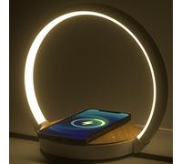 VOSFEEL Ricarica Wireless con Lampada da Tavolo, Luce LED 3 Livelli Touch Control, Braccio Regolabile Luce Notturna, Compatibile con iPhone 8 e serie Successive