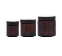 VOSHUILES.COM HUILES ESSENTIELLES & VEGETALES Set di pomate in vetro ambrato, 30 ml, 60 ml e 120 ml