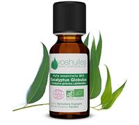 VOSHUILES - Olio Essenziale di Eucalipto Globulus Bio - 10ml | Profumo Aromatico - Qualità Superiore - 100% Puro e Naturale - HEBBD e Certificato Ecocert
