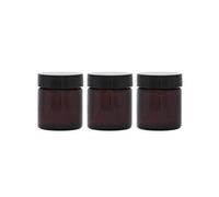 VOSHUILES - Set 3 Vasetti Vetro Ambrato - 30 ml | Contenitori riutilizzabili ed ecologici, ideali per custodire al riparo dalla luce le miscele