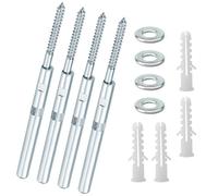 VOSOOT 4 pezzi staffe per mensole pesanti invisibile, reggimensola a scomparsa 10 x 100 mm, supporto per mensola a parete con accessori, staffe mensole per pannelli di legno, cemento, cartongesso