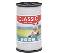 VOSS.farming 2 pz. Nastro per recinzioni elettriche Classic, per Paddock, 10 mm, 200 m, con conduttori 4X 0,16 Inox, Colore Bianco