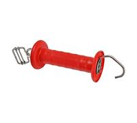 VOSS.farming Maniglia per recinzioni elettriche da pascolo, agganciabile su Nastri di Larghezza Max 40 mm, in Acciaio Inox, Colore Rosso
