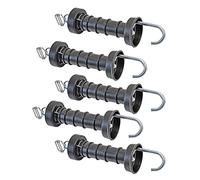 VOSS.farming Maniglia per recinzioni elettriche da pascolo, compatta, agganciabile con Nastri di Larghezza Max 20 mm, zincata, Colore Nero, 5 Pezzi