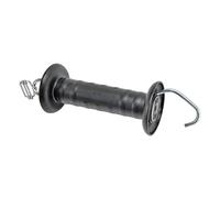 VOSS.farming Maniglia per recinzioni elettriche da pascolo, Grande, agganciabile su Nastri di Larghezza Max 20 mm, zincata, Colore Nero