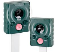 VOSS.sonic Repellente per Animali 1000 ad ultrasuoni con Allarme, scaccia Cani; scaccia Gatti, Confezione Doppia