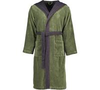 Vossen Accappatoio unisex con cappuccio Poppy mud verde/antracite - 0032, Verde fango/antracite - 0032, XL