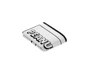 VOSSEN Telo doccia 67x140 cm PEANUTS MOMENTS Nero / Bianco bianco