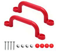 VOSSOT 2 Maniglie per Torre Giochi, Maniglie di Sicurezza in Plastica, Robuste per Bambini da Interno Ed Esterno per Casette da Gioco, Alberi, Strutture per Arrampicata (Rosso)