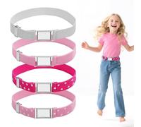 VOSSOT 4 pcs cintura bambino - cintura uomo elastica elastiche per bambini senza fibbia, design colorato e a forma di cuore, Ragazze & cintura ragazzo, comoda cintura elasticizzata, adatta per jeans
