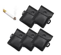 VOSSOT 4 PCS Posacenere Portatile Tascabile Riutilizzabile Mini Portacenere Antiodore in PVC Ignifugo con Chiusura Ermetica - Sacchetto Porta Mozziconi da Borsa per Viaggio Auto Spiaggia Fumatori