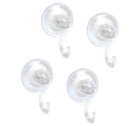 VOSSOT 4PCS ganci a ventosa ganci ventosa bagno gancio ventose riutilizzabile suction hooks adatto per finestre in vetro bagni e cucine design trasparente può sostenere un carico di 5 chilogrammi