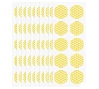 VOSSOT 50 x 50 mm Beschriftungen Etichette in rotolo Fiore della Vita Trasparent（Oro）