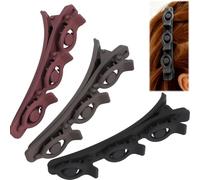 VOSSOT 6PCS Pinze Capelli Intrecciate Doppio Strato, Pinza Capelli Elegante Antiscivolo Donna, Accessori Capelli Chic Senza Metallo in Nero, Bordeaux e Marrone, Idea Regalo Raffinata Ogni Occasione