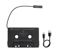 VOSSOT Adattatore a cassetta Bluetooth per auto, adattatore senza fili con Bluetooth 5.0, adattatore per cassette per auto, vivavoce, formati audio HD, per autoradio, sistemi di casa, lettore di