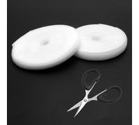 VOSSOT Cinturino a strappo da cucire 16mm × 5m Bianco - Nastro cucito riutilizzabile per tessuti e abbigliamento, bianco forte per cucito, bricolage e progetti fai-da-te