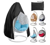 VOSSOT Coprisedia sospeso per patio Da Giardino, Copri Sedie per Sedia a Dondolo Sospesa, Copertura Sedie Esterno per Balcone Giardino Patio, Antivento, Anti-UV con Cerniera Coulisse (190 x 115cm)