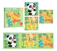 VOSSOT Puzzle magnetico per animali per bambini, 41 pezzi, puzzle con calamita, puzzle animali a partire da 3 5, educazione prescolare, giocattolo da viaggio, aeroplano, magnete educativo regalo per