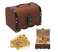 VOSSOT salvadanaio apribile con Lucchetto,Scrigno del Tesoro in Legno per Bambini,scatola legno Creativo per Bambini con Chiave per Conservare, Idea Regalo Perfetta per i Compleanni dei