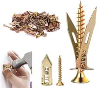 VOSSOT Set di 20 viti per legno- viti da legno 12 x 30 mm e 4 x 45 mm - tasselli cartongesso per set di montaggio su cartongesso, mobili fissi, fai da te, fissaggio stabile senza foratura