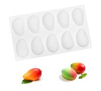 VOSSOT Stampi in Silicone per Dolci, 10 Cavità Stampo in Silicone, Mango Stampi in Silicona, Stampi per Cioccolatini per i Tuoi Dessert al Cioccolato Bomba Gelato Fondente Caramelle Biscotti Gelatina