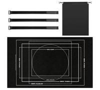 VOSSOT Tappetino per Puzzle per Jigsaw 1000-1500 Pezzi, Tappetini Nero con Cinghie Magiche e Sacchetti Portaoggetti, Sottosuperficie di Puzzle per Conservazione dei Jigsaw, Ideale pratici Accessori