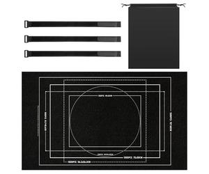 VOSSOT Tappetino per Puzzle per Jigsaw 1000-1500 Pezzi, Tappetini Nero con Cinghie Magiche e Sacchetti Portaoggetti, Sottosuperficie di Puzzle per Conservazione dei Jigsaw, Ideale pratici Accessori