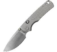 Vosteed Porcupine TiSlim 154CM Satin, Gray Titanium Top Liner Lock A4801