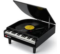 Vosterio Vinile Giradischi Bluetooth a Tre Velocità,Vintage, con Altoparlanti Stereo Integrati, con la funzione di ricezione e l'uscita Bluetooth, Design del pianoforte