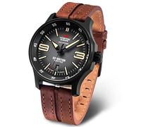 Vostok Europe Expedition North Pole 1 Orologio da uomo analogico al quarzo con cinturino in pelle YN55-592C554, cinghia