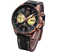 Vostok Europe Orologio Analogico al Quarzo Uomo con Cinturino in Pelle 6S21-325B668